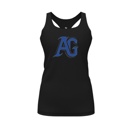 [FT0TRBBK-FYS-LOGO2] Decker Racerback Tank Top (Female Youth S, Black, Logo 2)