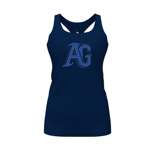 [FT0TRBNV-FYS-LOGO2] Decker Racerback Tank Top (Female Youth S, Navy, Logo 2)