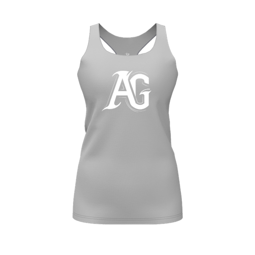 [FT0TRBGY-FYS-LOGO1] Decker Racerback Tank Top (Female Youth S, Gray, Logo 1)
