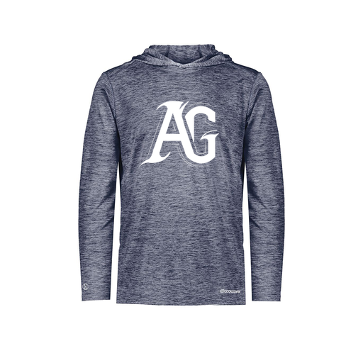 [FOLHCGNV-AS-LOGO1] Decker Men's Charge Hoodie (Adult S, Navy, Logo 1)