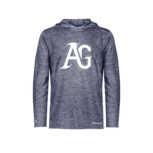 [FOLHCGNV-YS-LOGO1] Decker Youth Charge Hoodie (Youth S, Navy, Logo 1)