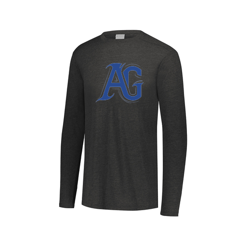 [FTLCUBBK-AXS-LOGO2] Decker Men's Tri-Blend T-Shirt - Long Sleeve (Adult XS, Black, Logo 2)