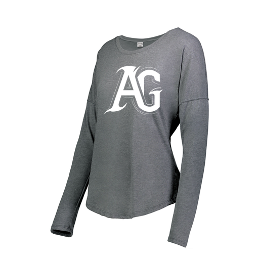 [FTLCUBGY-FAXS-LOGO1] Decker Women's Tri-Blend T-Shirt - Long Sleeve (Female Adult XS, Gray, Logo 1)